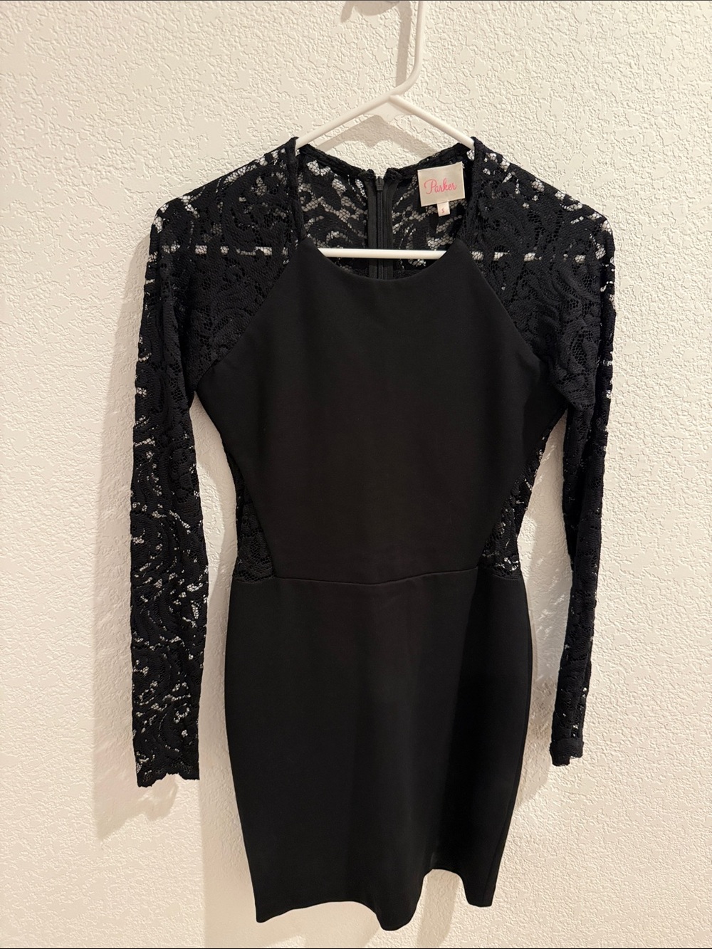 Parker Black Lace Long-Sleeve Bodycon Dress